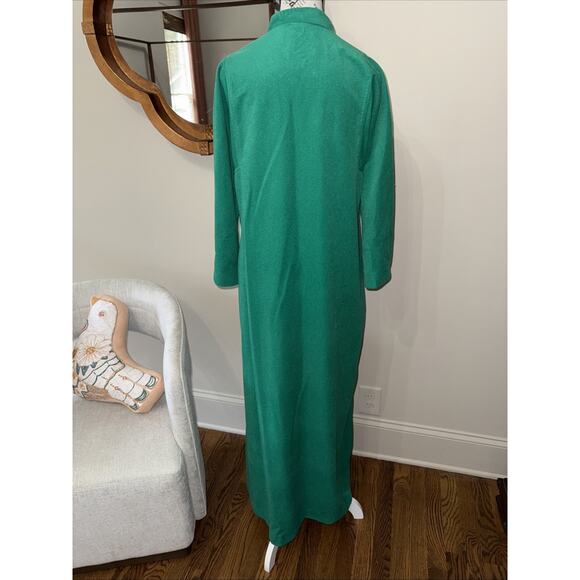 Vintage Evelyn Pearson Velour House Coat Zip & Tie Sz M Maxi Retro 80’s - Picture 5 of 8